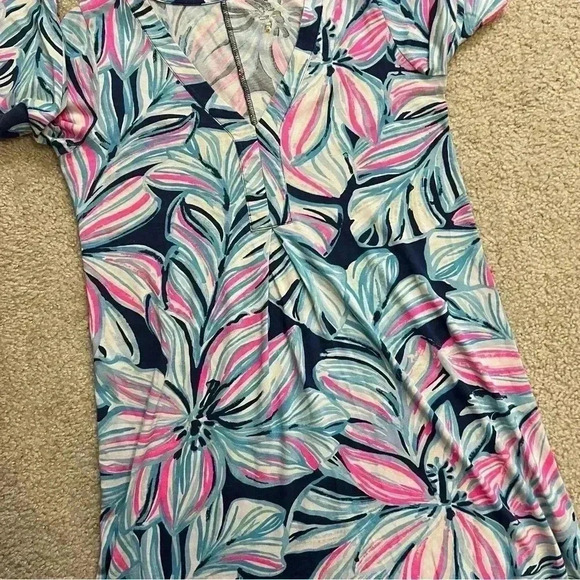 Lilly Pulitzer 3/4 Long Sleeve Amina Multi Neon Print Dress Wm Size Small 29457 - Picture 10 of 15